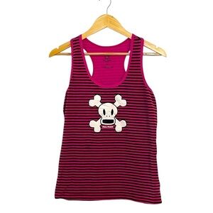 Paul Frank 2010s Monkey Hot Pink Tank Top, Emo, Scenecore, Large